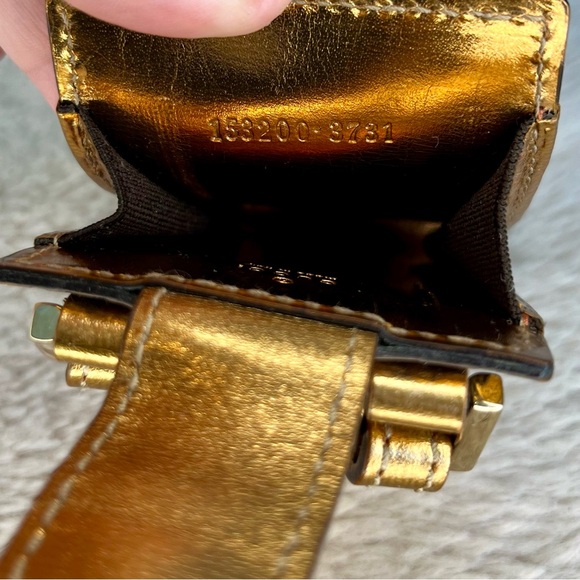 Gucci Metallic Bronze GG Monogram Mini Lanyard Bag - Picture 14 of 15